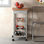 Meuble de cuisine avec 1 tiroir et 2 étagères, modèle Viena (gris) - Sistemas - Photo 2
