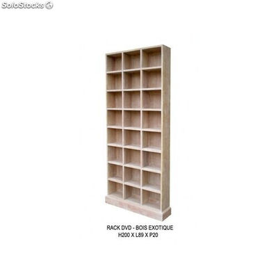 meuble range dvd 1224 - colori: bois cérusé