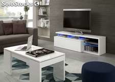 Meuble tv Blue Tech avec LED / Blanc