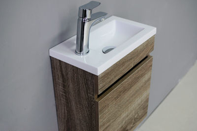 Meubles suspendus OS 40x22 cm + lavabo en résine + miroir - Photo 3