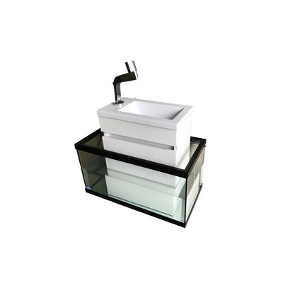 Meubles suspendus waterproof LK 40x22 + bassin en résine+miroir (100% hydrofugo) - Photo 5