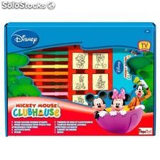 Mickey Mouse Coloriage Set (7 Timbres + 12 marqueurs)
