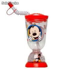 Mickey Mouse Glas mit Stroh (275 ml)