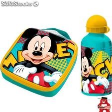 Mickey-Mouse-Thermal-Mittagessen-Beutel + Alu-Flasche