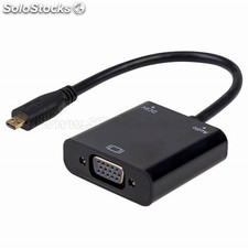 Micro HDMI to VGA Video Converter Adapter with 3.5mm Audio