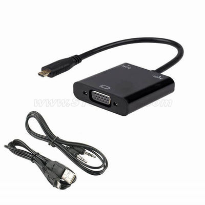 Micro HDMI to VGA Video Converter Adapter with 3.5mm Audio - Foto 3