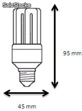 Micro lâmpada de poupança de 6u t2. 11w. e-27 (2700k) - Foto 2