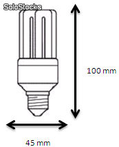 Micro lâmpada de poupança de 6u t2. 15w. e-27. (2700k) - Foto 2