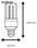 Micro lâmpada de poupança de 6u t2. 20w. e-27 (2700k) - Foto 2