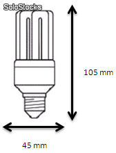 Micro lâmpada de poupança de 6u t2. 20w. e-27 (6400k) - Foto 2