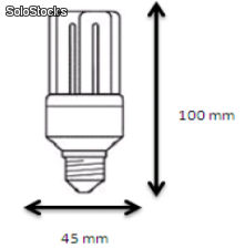 Micro lâmpada de poupança de 6u t2. e-27 15w (6400k) - Foto 2