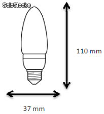 Micro lâmpada de poupança de vela t2. 9w. e-27 (2700k) - Foto 2