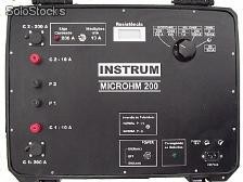 Micro-ohmímetro 20 mohms/200a instrum microhm-200