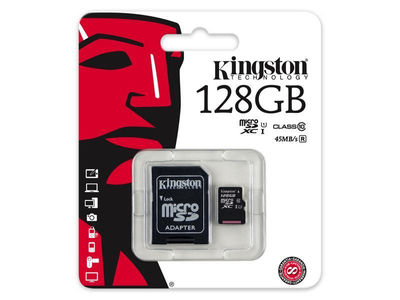 Micro-sd Card 128GB Kingston sdhc uhs-i C10 mit Adapter SDC10G2/128GB - Foto 2