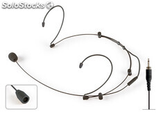 Micrófono de cabeza manos libres, con conector jack 6´3 mm mono con rosca, color