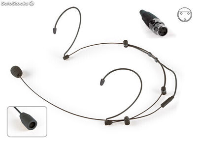 Micrófono de cabeza manos libres, con conector mini XLR color negro FONESTAR