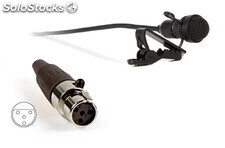 Micrófono profesional de solapa con clip de sujeción, con conector mini XLR 4