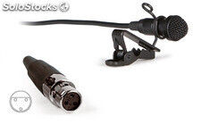 Micrófono profesional de solapa con clip de sujeción, con conector mini XLR