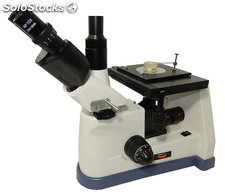 Microscópio metalográfico trinocular invertido