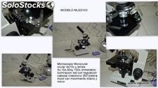 Microscopio monocular, con led y bateria recargable, objetivo inmersion.