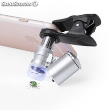 Microscopio para smartphone ajustable a la cámara media