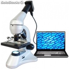 Microscopio Starter -Hasta 1600X Metalico con ocular usb y maleta. MOD QM10