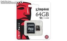 MicroSD de 64gb clase 10 Kingston