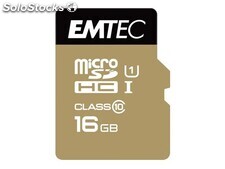MicroSDHC 16GB emtec +Adapter CL10 EliteGold uhs-i 85MB/s Blister