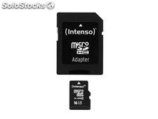 MicroSDHC 16GB Intenso + Adapter CL10 Blister