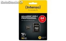 MicroSDHC 64GB Intenso Professional CL10 uhs-i +Adapter Blister