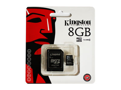 MicroSDHC 8GB Kingston CL4 Blister SDC4/8GB