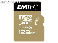 MicroSDXC 128GB emtec +Adapter CL10 EliteGold uhs-i 85MB/s Blister