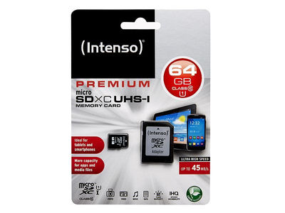 MicroSDXC 64GB Intenso Premium CL10 uhs-i +Adapter Blister - Foto 2