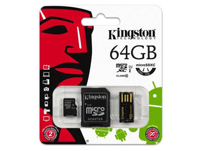 MicroSDXC 64GB Kingston CL10 Multi Kit (2xAdapter) MBLY10G2/64GB