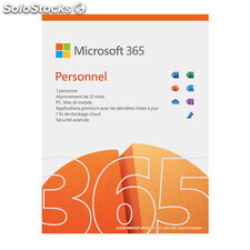Microsoft 365 Personnel Licence 1 utilisateur pour 1 PC - Abonnement de 12 mois