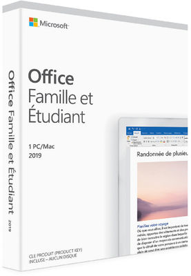 Microsoft Office Famille et Étudiant 2019 pour Windows/MAC - Français