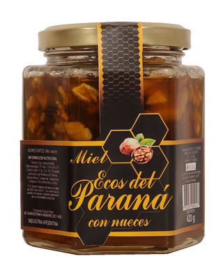 miel con nueces - frasco x 420g.