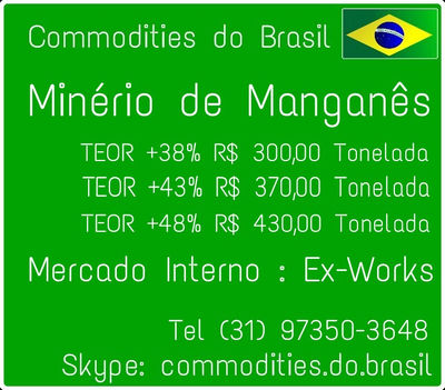 Minério de Manganês, brasil / mercado interno