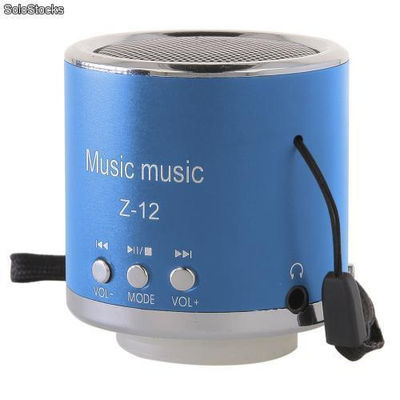 Mini altavoz MP3 color negro, azul - Foto 2