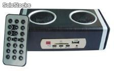 Mini Caixa Som Portátil Speaker Com Entrada Usb sd/mmc/ms e Pen Drive FM radio