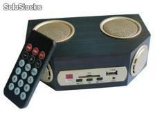 Mini Caixa Som Portátil Speaker Com Entrada Usb sd/mmc/ms e Pen Drive FM radio - Foto 2
