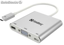 Mini Dock pour MacBook nouvelle generation vga+usb