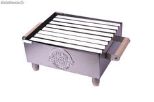 Mini griglia a carbone portatile (barbecue da tavolo) 20x25cm in acciaio inox