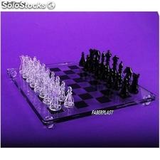 Mini jogo de xadrez plexiglass