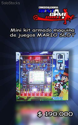 Mini kit armado maquina de juegos mario slot