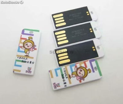 Mini Memoria USB tarjeta plástica con impresión a todo color y chip de grado A - Foto 2