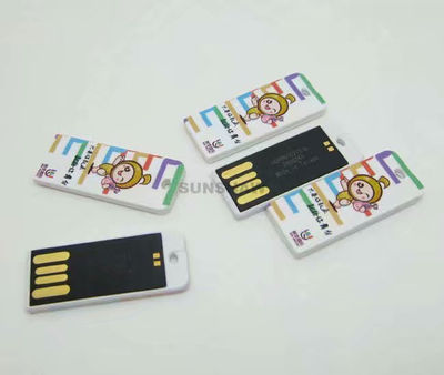 Mini Memoria USB tarjeta plástica con impresión a todo color y chip de grado A
