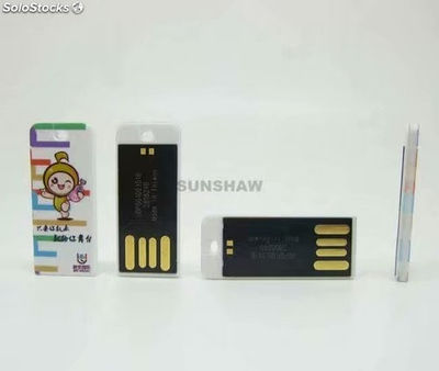 Mini Memoria USB tarjeta plástica con impresión a todo color y chip de grado A - Foto 3