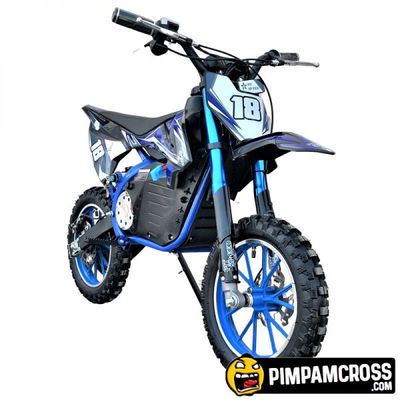 Mini Moto Cross Eléctrica MR racing 1000w - Sin Montar, Azul - Foto 5