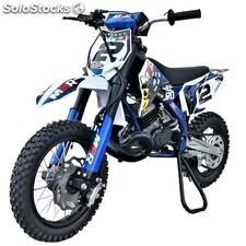 Mini moto cross M2R 50cc replica ktm Arranque a Patada - Sin Montar, Azul